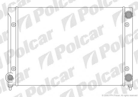 Радіатор охолодження PASSAT 88-93 (353121253T, 353121253AA) Polcar 954608A1 (фото 1)