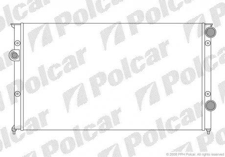 Радиатор охлаждения Volkswagen Passat 1.9D (B3) 91-93 PASSAT 88-93 (1H0121253AE) Polcar 954608A7 (фото 1)