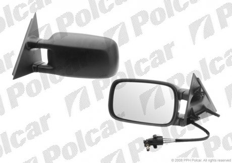 Дзеркало зовнішнє правий Volkswagen PASSAT 88-96 (357857522, 357857508522, 357857508) Polcar 9546521E (фото 1)