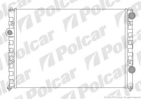Радиатор охлаждения PASSAT 93-96 (3A0121253) Polcar 954708A1