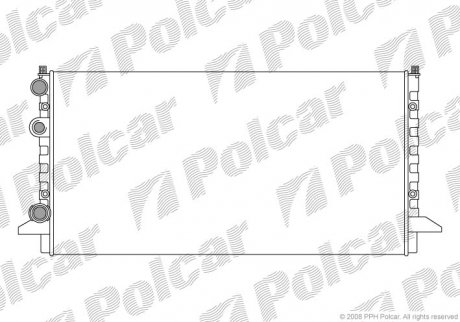 Радiатор охолодження Volkswagen Passat 1.9D/TD/TDI 10/93-9/96 (AAZ/1Z) PASSAT 93-96 (3A0121253AB) Polcar 954708A3