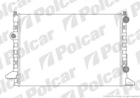 Радиатор охлаждения PASSAT 93-96 (3A0121253AA) Polcar 954708A4