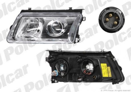 Фото автозапчастини фара основна Volkswagen PASSAT (B5), 97- (3B0941018H) Polcar 9548102E