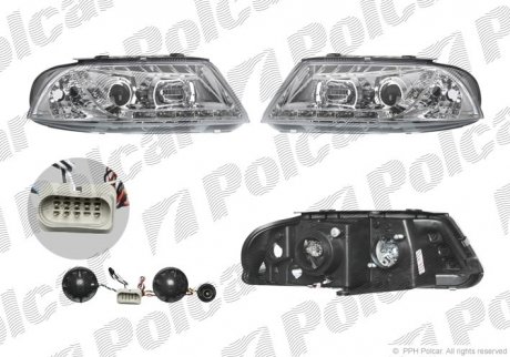 Фара основная Volkswagen PASSAT (B5), 01- Polcar 954909EE (фото 1)
