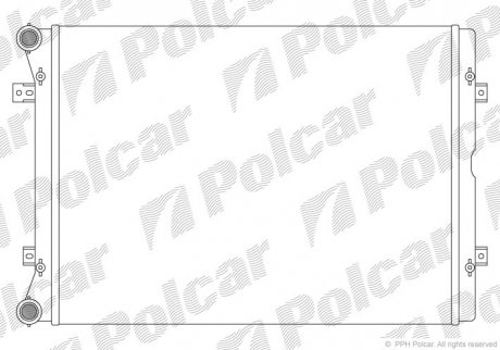 Радиатор охлаждения GALAXY 00-06 (1212576, 7M3121253F) Polcar 955108-1 (фото 1)