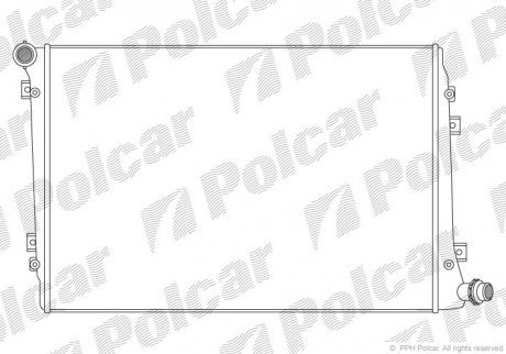 Радиатор охлаждения PASSAT (1K0121251DP, 1K0121251BL, 1K0121251AL, 3C0121253R) Polcar 955508-2