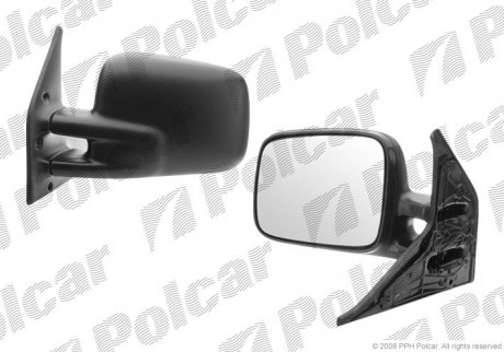 Зеркало наружное левый Volkswagen TRANSPOR.T4 9/90- Polcar 956651E