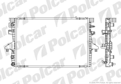 Фото автозапчасти радіатори охолодження Polcar 9568081X