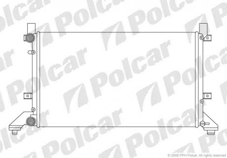 Радиатор двигателя Volkswagen LT II 2.5 TDI 07/96- LT II 05.96- (2D0121253B, 2D0121253) Polcar 957108B1 (фото 1)