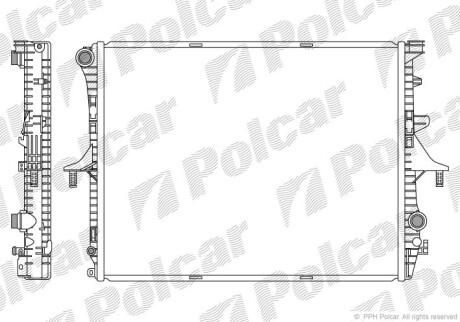 Фото автозапчасти радіатори охолодження Polcar 9580083X