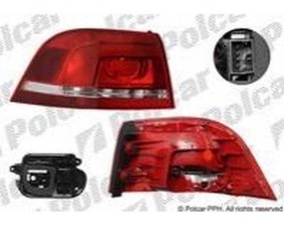 Фото автозапчасти фонарь задний PASSAT (B7), 11.10- (3AF945096C, 3AF945096E, 3AF945096A, 3AF945096G) Polcar 95D1882X