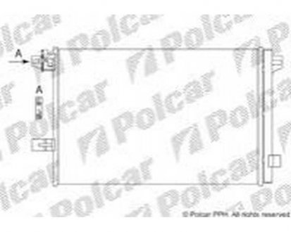 Фото автозапчасти радиатор кондиционера Volkswagen T6, 04.15- (7E0820411F) Polcar 95N1K8C1