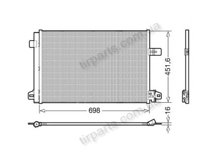 Фото автозапчасти радиатор кондиционера Volkswagen T6, 04.15- (7E0820411F) Polcar 95N1K8C1S (фото 1)