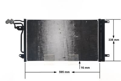 Фото автозапчасти радиатор кондиционера Audi/VW/Skoda/Seat (6R0820411H, 6R0820411A, 6R0820411G, 6R0820411D) Polcar AC566000S (фото 1)