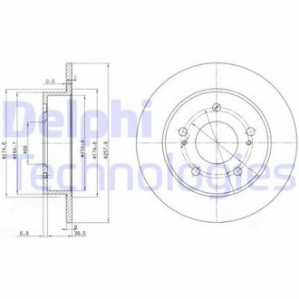 Фото автозапчасти тормозные диски NISSAN 200 SX (4320674F00, 1.3280.5.4, 955665, NBD822, DI955665, GBD1150, VBE189, 43206-74F00) Polcar BG3248