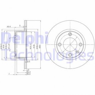 Тормозные диски CITROEN XANTIA 93- (955603, 1.0926.5.5, 353610926550, 4246L6, WN840, 4246.L6, D2190, DI955603, GBD1122, GBD1122 01, 22230 02) Polcar BG3367