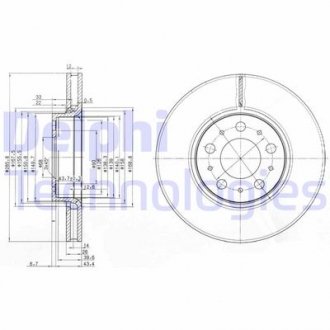 Фото автозапчасти тормозные диски VOLVO S60, S70, S80 3, 272403, 2724037, NBD1071) Polcar BG3513 (фото 1)