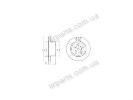 Фото автозапчасти тормозные диски JEEP CHEROKEE/GRAND (VBE232, 57561, GBD1243, 05015965AA, 52008440, 52008264, NBD883, DR 6927, DI955605, 3534 955605, 52005000) Polcar BG3533