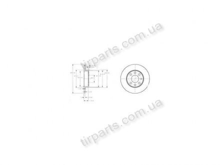 Фото автозапчасти тормозные диски OPEL CORSA C (WN1148, 1.3440.1.4, 956126, D2615, DI956126, 353613405140, 9195981, NBD1106, 3536134402 Polcar BG3567