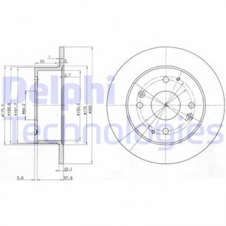 Фото автозапчастини гальмівні диски HONDA ACCORD VII (CG (42510SL5950, 58065, 42510S1AE00, 42510S84A52, 42510- SL5-950, 42510- S1A-E00, 42510S1AE10, 42510S84A50, 42510-S1A-E10, DI956111, VBE290, 42510-S84-A50, NBD1109, 956111, 42510-S84-A52) Polcar BG3677