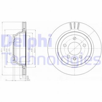 Фото автозапчастини гальмівні диски Volkswagen MULTIVAN V (7HM, (DI956296, 7L6615601G, 7L6 615 601G, 7L6 615 601E, 58216, NBD1295, 7L6615601E) Polcar BG3894