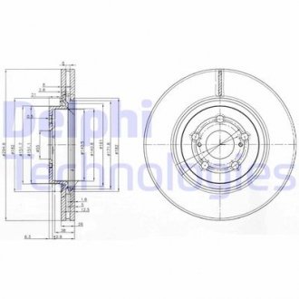 Фото автозапчасти тормозные диски Toyota AVENSIS 03- (NBD1324, 58251, 43512-05110, DI956344, 43512-05050, VBD1129, 43512-05070) Polcar BG3914