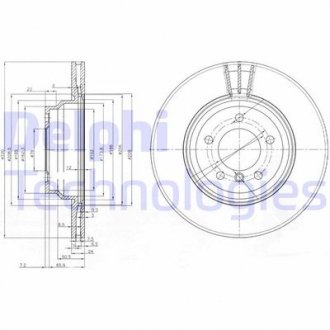 Фото автозапчасти тормозные диски BMW 1 (E81, E87), 09 Polcar BG3959 (фото 1)