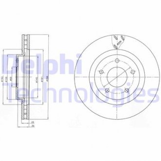 Фото автозапчасти тормозные диски (4615A117, 5105514AA) Polcar BG4246