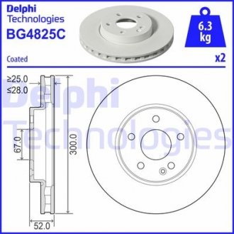 Фото автозапчасти гальмівні диски Polcar BG4825C