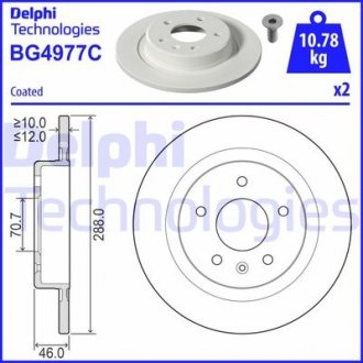 Фото автозапчасти гальмівні диски Polcar BG4977C