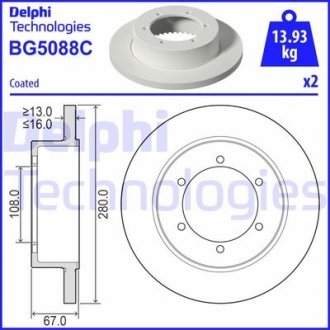 Фото автозапчасти гальмівні диски Polcar BG5088C