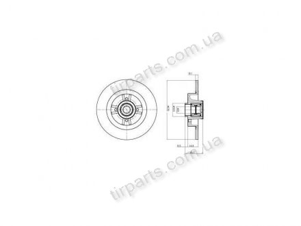 Фото автозапчасти тормозные диски RENAULT SCÉNIC II (J (7701207898, 7701207898) Polcar BG9032RS