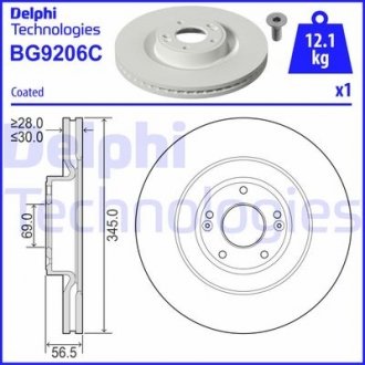 Фото автозапчасти гальмівні диски Polcar BG9206C