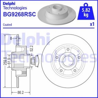 Фото автозапчасти гальмівні диски Polcar BG9268RSC