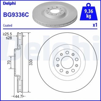 Фото автозапчасти гальмівні диски Polcar BG9336C