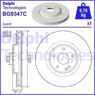 Фото автозапчасти гальмівні диски Polcar BG9347C