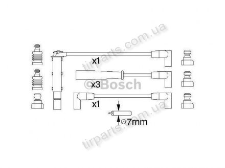 Фото автозапчасти провод зажигания RENAULT Safrane (77 00 853 260, 77 00 854 824, 7700853260, 7700854824) Polcar BS0986356740