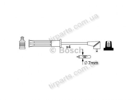 Фото автозапчасти провода зажигания RENAULT Megane I (7700273826, 8200506297, 8200506297, 77 00 273 826, 8200943801, 8200943801, 82 00 506 4 Polcar BS0986357256