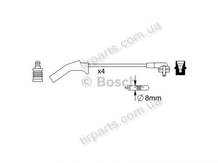 Фото автозапчасти провода зажигания MAZDA 121 (F2RE12280AC, F2RE 12280 AC, 6772377) Polcar BS0986357257