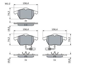 Фото автозапчасти тормозные колодки AUDI A6 (4B, C5), 01 (8E0 698 151 J, 4B0 698 151 B, 8N0 698 151 E, 4B0 698 151, 4B0 698 151 H, 4B 4B 0 698 151 M, 4B0 698 151 AB, 4B0 698 151 AF, 4B0 698 151 E) Polcar BS0986424482