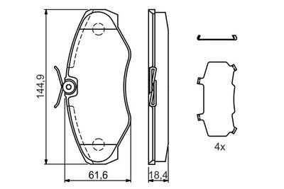 Фото автозапчасти тормозные колодки RENAULT CLIO III (BR (60 25 371 662, 60 25 370 851, 6025370851, 6025371662, 77 01 208 218)) Polcar BS0986424531