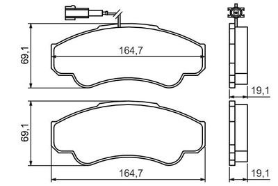 Фото автозапчасти тормозные колодки CITROËN JUMPER autob, 4252 45, 4254 59, 77362274, 4252 44) Polcar BS0986424769