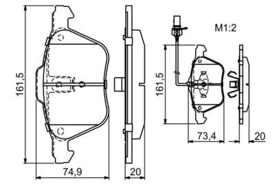 Фото автозапчасти тормозные колодки FORD GALAXY (WGR), 0 (7M3698151A, YM2J2K021BA, 1M2J2 K021AA, 1M2J2K021AA, YM21K021BA, YM2J2 K021BA, YM21 12 K021 BA, YM212K021BA, 7M3 698 151 A) Polcar BS0986424777