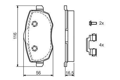 Фото автозапчасти тормозные колодки LANCIA YPSILON, 10.0 (332 19, 77365789, 77362360) Polcar BS0986424793