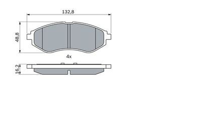 Фото автозапчасти тормозные колодки CHEVROLET AVEO hatch (94 566 892, 96534653, 96 534 653) Polcar BS0986424818