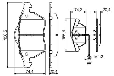 Фото автозапчасти тормозные колодки AUDI 100 (4A, C4), 1 Polcar BS0986460937