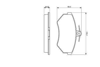 Фото автозапчастини гальмівні колодки SEAT CORDOBA (6K2/C2 (357 698 151 A, 2796, RS5735, 533 698 151 A, 310 63, 357 698 151 D) Polcar BS0986460943 (фото 1)