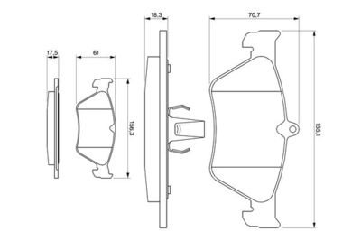 Фото автозапчасти тормозные колодки OPEL CALIBRA A (85_) (4483723, 4646899, 4467049, 90443873, 1605855, 2874, RS7205, 4648457, 44 67 04 Polcar BS0986461129