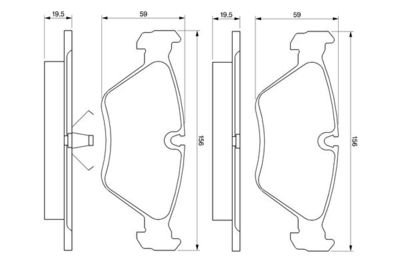 Фото автозапчастини гальмівні колодки VOLVO 850 (LS), 06.9 (9485593, 2715878, 2824, 30648381, 272343, RS5625, 9485267, 271859, 271587) Polcar BS0986461752