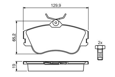 Фото автозапчасти тормозные колодки Volkswagen TRANSPORTER IV au (701 698 151 D, 668 03, 701 698 151 E, 701 698 151 J, 701698151D, 2892, 701698116 Polcar BS0986461753